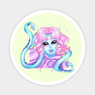 Pastel Alien Girl Magnet